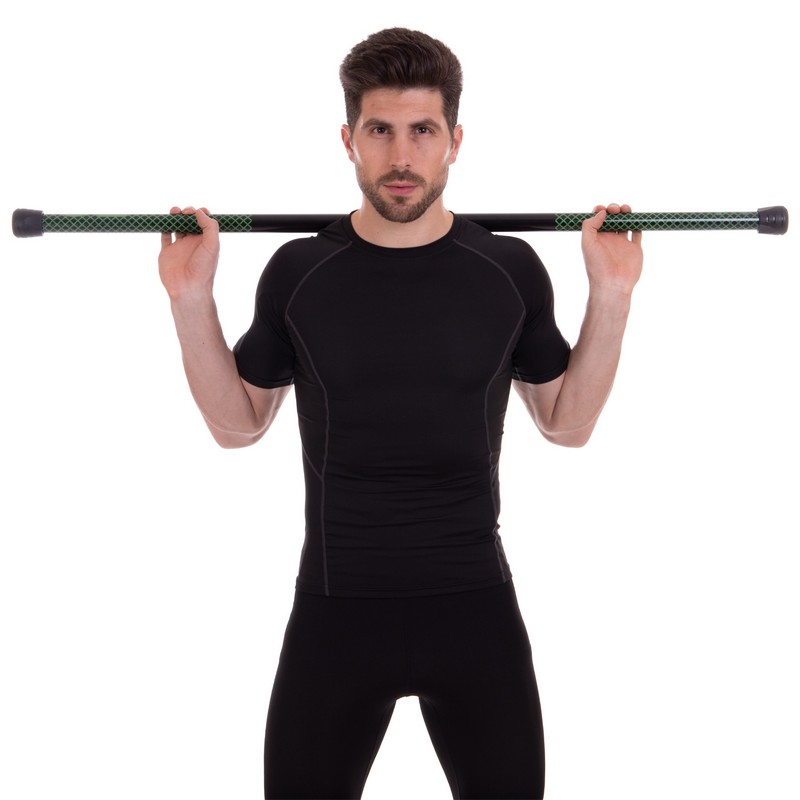 Бодібар Body Bar Zelart FI-2611-5 вага 5кг чорний-зелений
