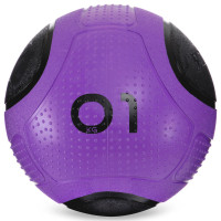 Медбол м'яч медичний Medicine Ball Zelart FI-2620-1 1кг фіолетовий-чорний