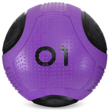 Медбол м'яч медичний Medicine Ball Zelart FI-2620-1 1кг фіолетовий-чорний
