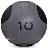 Медбол м'яч медичний Medicine Ball Zelart FI-2620-10 10кг сірий-чорний