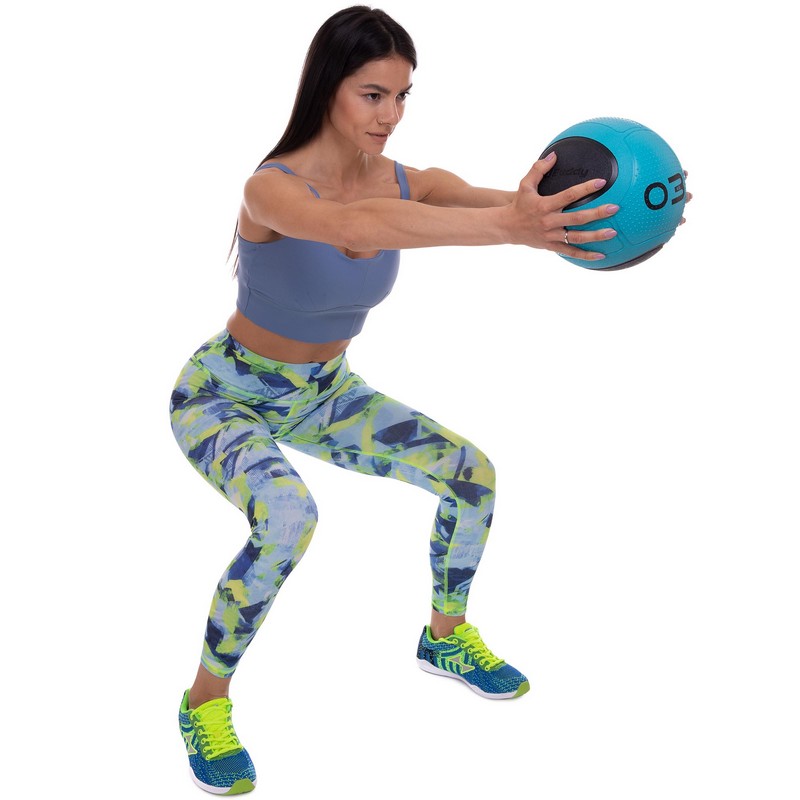 Медбол м'яч медичний Medicine Ball Zelart FI-2620-3 3кг синій-чорний