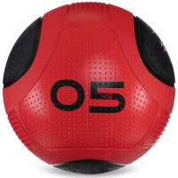 Медбол м'яч медичний Medicine Ball Zelart FI-2620-5 5кг червоний-чорний