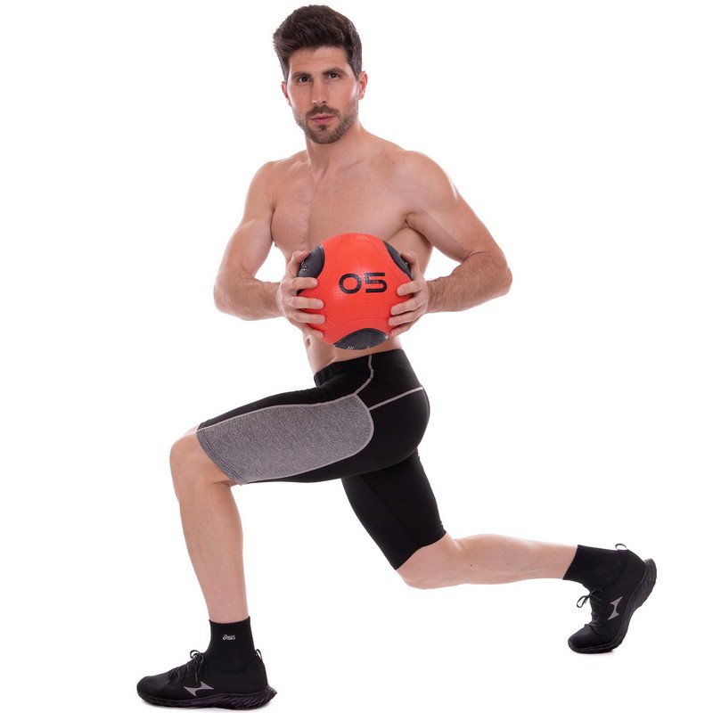 Медбол м'яч медичний Medicine Ball Zelart FI-2620-5 5кг червоний-чорний