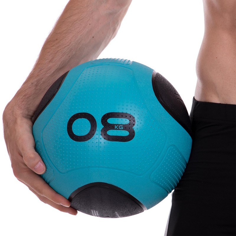 Медбол м'яч медичний Medicine Ball Zelart FI-2620-8 8кг синий-чорний