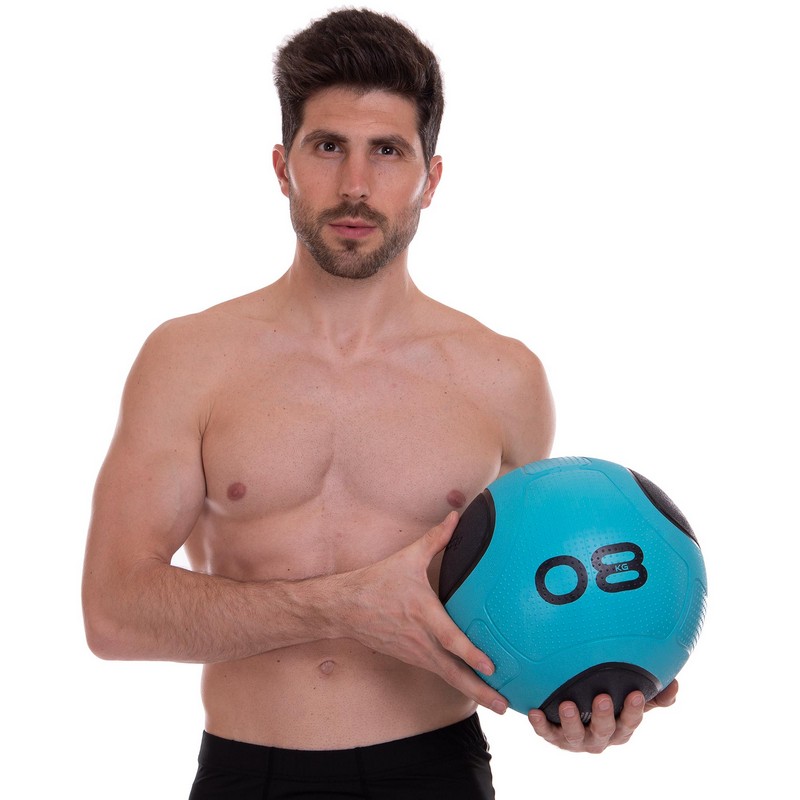 Медбол м'яч медичний Medicine Ball Zelart FI-2620-8 8кг синий-чорний