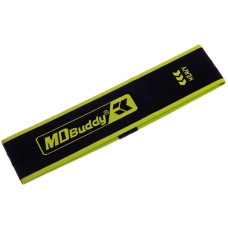 Гумка тканинна для вправ стрічка опору LOOP BANDS MDbuddy FI-2621-H чорний-салатовий