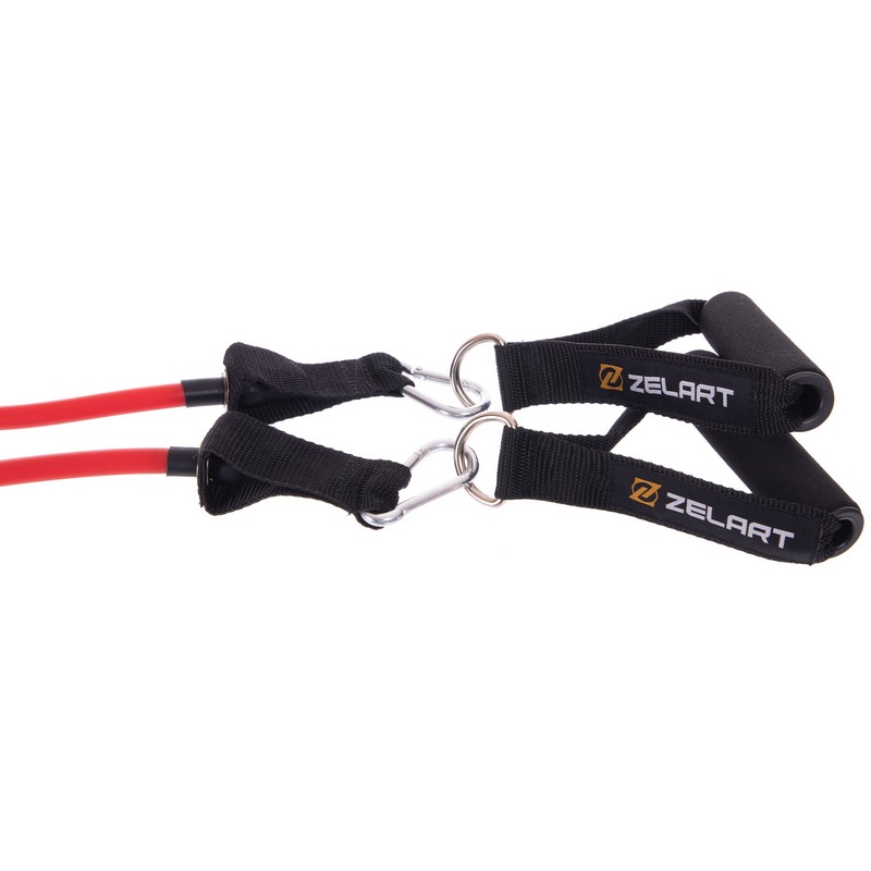 Еспандер багатофункціональний для фітнесу 5 джгутів Zelart Resistance Band FI-2625 в чехле різнокольоровий