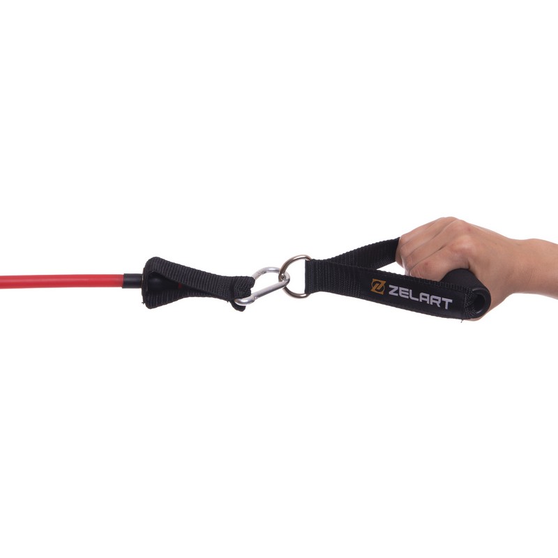 Еспандер багатофункціональний для фітнесу 5 джгутів Zelart Resistance Band FI-2625 в чехле різнокольоровий