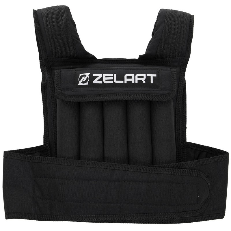 Жилет обважнювач з регульованою вагою Zelart WEIGTH VEST FI-2630-20 вага-2-20 кг чорний
