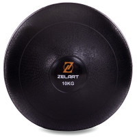 Слембол м'яч набивний для кросфіту та фітнесу Zelart SLAM BALL FI-2672-10 10кг чорний