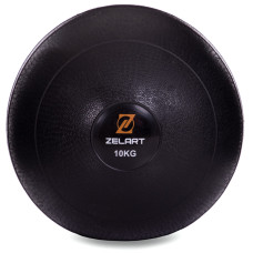 Слембол м'яч набивний для кросфіту та фітнесу Zelart SLAM BALL FI-2672-10 10кг чорний