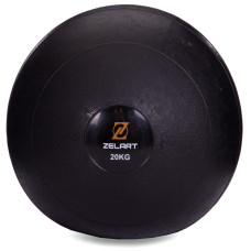 Слэмбол мяч набивной для кроссфита и фитнеса Slam Ball Zelart FI-2672-20 20кг чорний