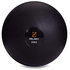 Слэмбол мяч набивной для кроссфита и фитнеса Slam Ball Zelart FI-2672-25 25кг чорний