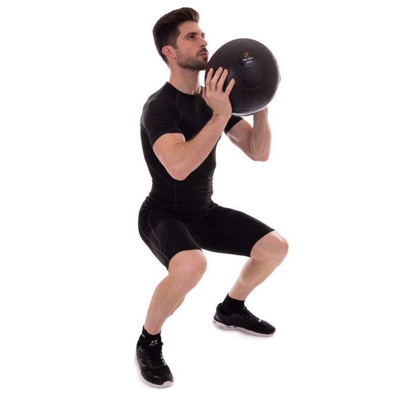 Слэмбол мяч набивной для кроссфита и фитнеса Slam Ball Zelart FI-2672-25 25кг чорний