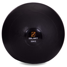 Слэмбол мяч набивной для кроссфита и фитнеса Slam Ball Zelart FI-2672-30 30кг чорний