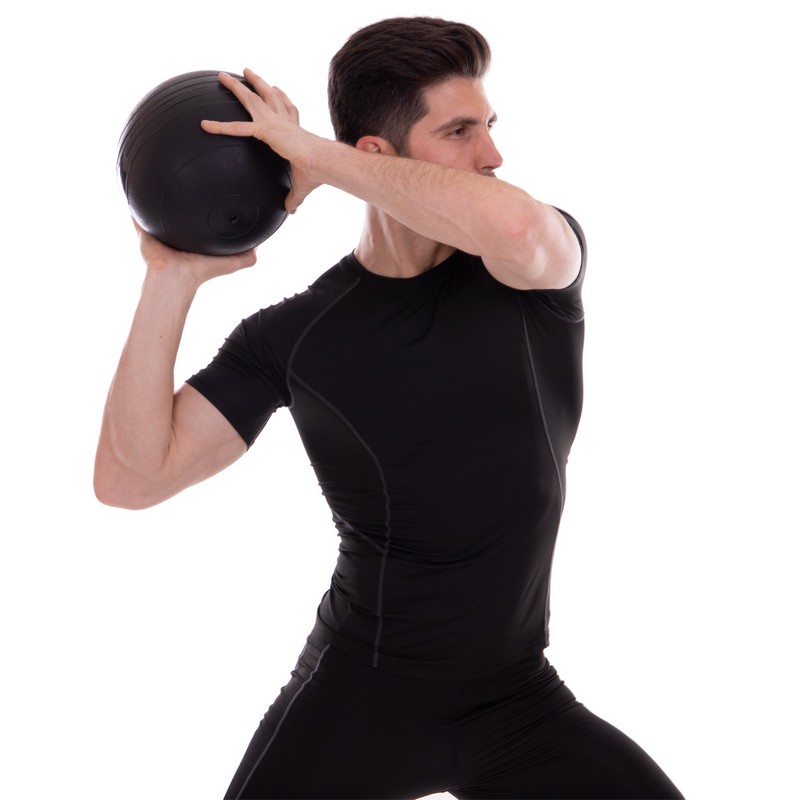 Слэмбол мяч набивной для кроссфита и фитнеса Slam Ball Zelart FI-2672-6 6кг чорний