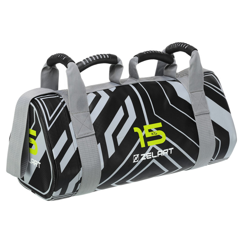 Мішок обтяжувач для функціонального тренінгу Power Bag Mdbuddy FI-2820-15 15кг чорний