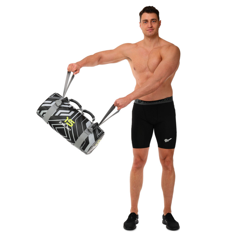 Мішок обтяжувач для функціонального тренінгу Power Bag Mdbuddy FI-2820-15 15кг чорний