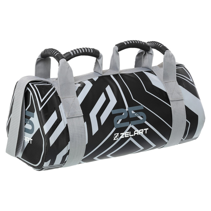 Мішок обтяжувач для функціонального тренінгу Power Bag Mdbuddy FI-2820-25 25кг чорний