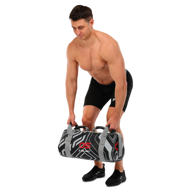 Мішок обтяжувач для функціонального тренінгу Power Bag Mdbuddy FI-2820-5 5кг чорний