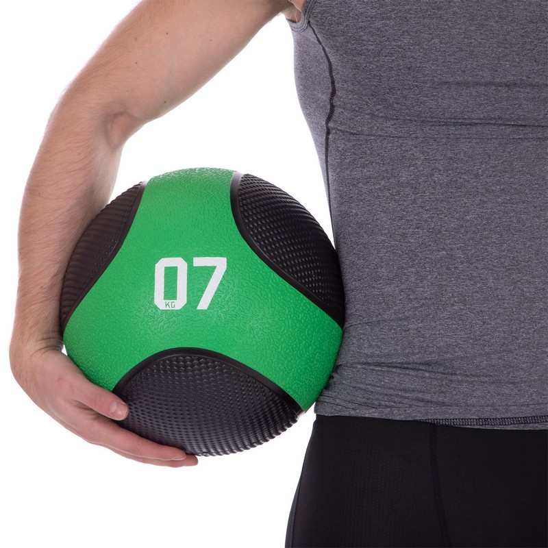 Медбол м'яч медичний Medicine Ball Zelart FI-2824-7 7кг чорний