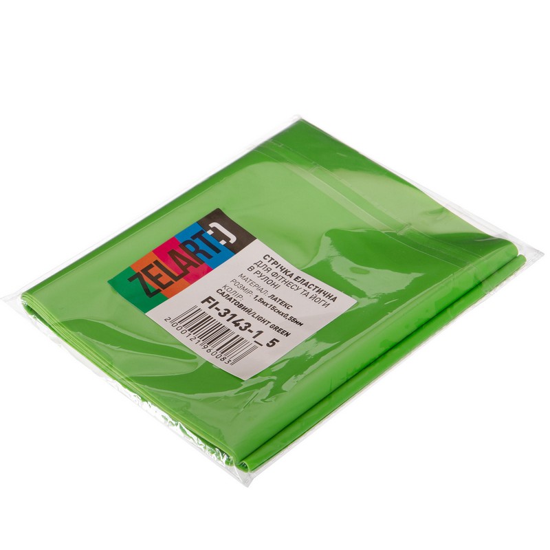Стрічка еластична для фітнесу та йоги Zelart FI-3143-1_5 кольори в асортименті