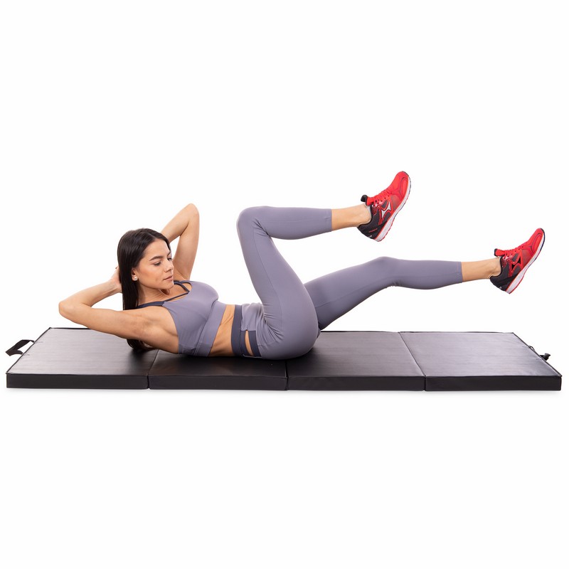 Килимок-мат спортивний складаний для вправ Exercise mat Zelart MAT FI-3564 розмір 180x60x5см чорний