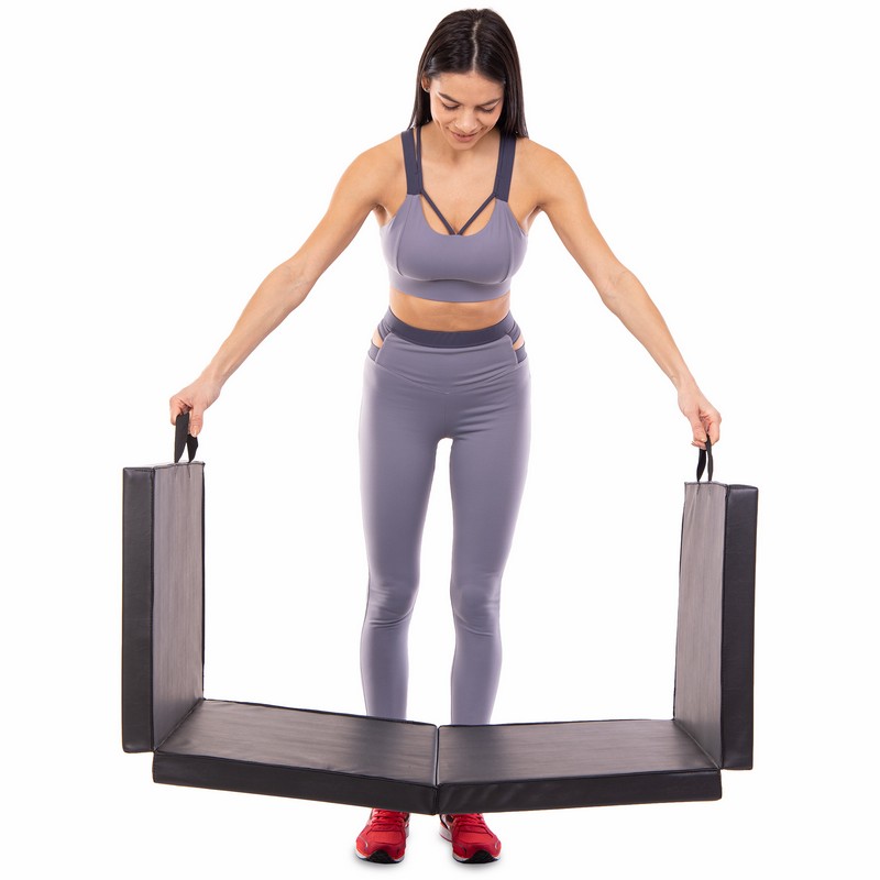Килимок-мат спортивний складаний для вправ Exercise mat Zelart MAT FI-3564 розмір 180x60x5см чорний