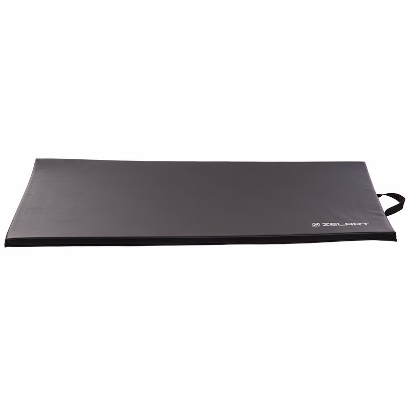 Килимок-мат спортивний складаний для вправ Exercise mat Zelart FI-3565 розмір 120х60х2,5см чорний