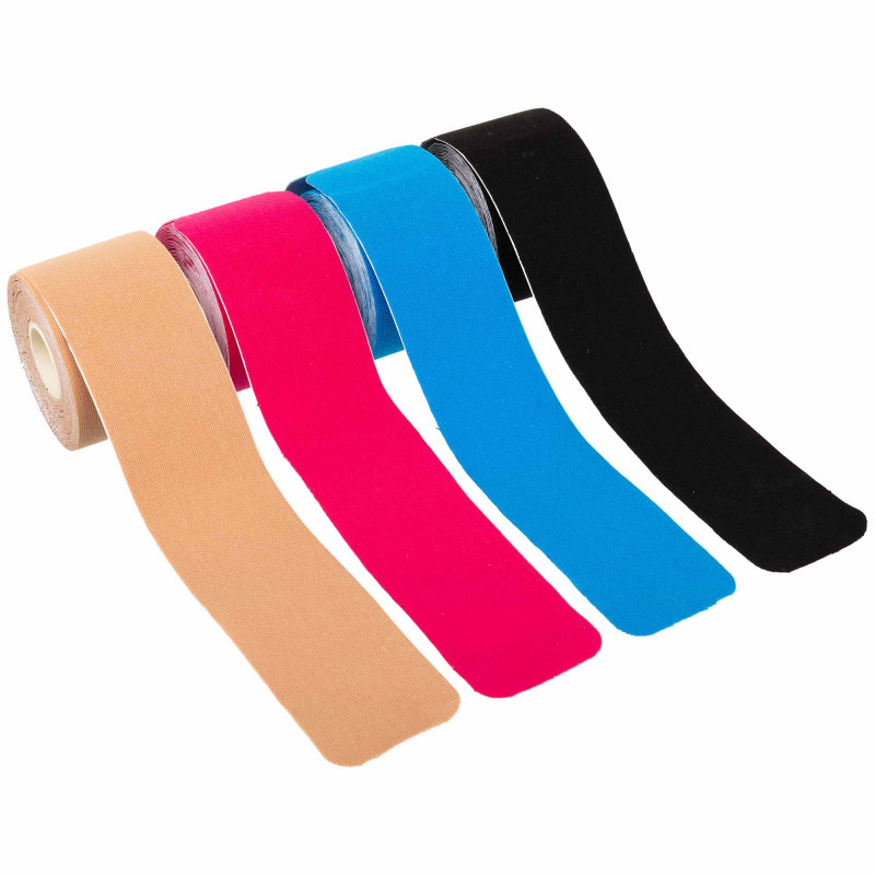 Кінезіо тейп нарізаний для обличчя та тіла Kinesio tape KTTP EXTREME FI-3627 20 штук кольори в асортименті