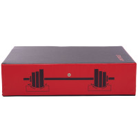 Плінти важкоатлетичні м'які Crash cushion (1шт) Zelart FI-3629 розмір 80x60x20см червоний-чорний
