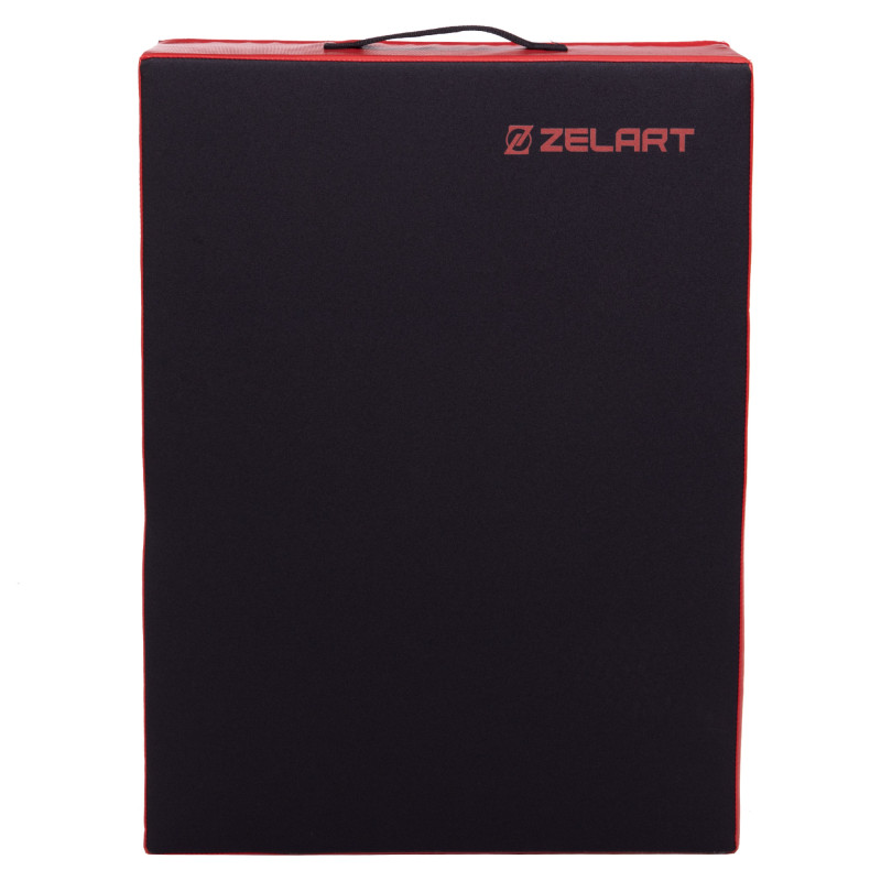 Плінти важкоатлетичні м'які Crash cushion (1шт) Zelart FI-3629 розмір 80x60x20см червоний-чорний