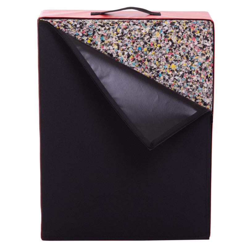Плінти важкоатлетичні м'які Crash cushion (1шт) Zelart FI-3629 розмір 80x60x20см червоний-чорний