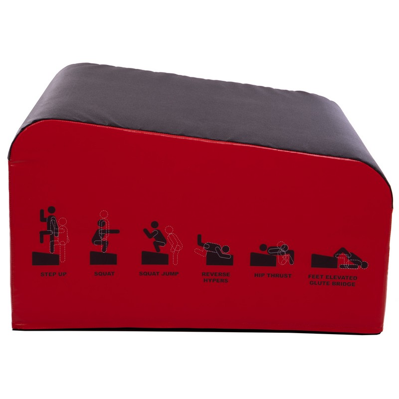 Бокс пліометричний тумба для кросфіту Пліобокс Plyo box Zelart FI-3632 1шт 76-76-36/46см червоний-чорний