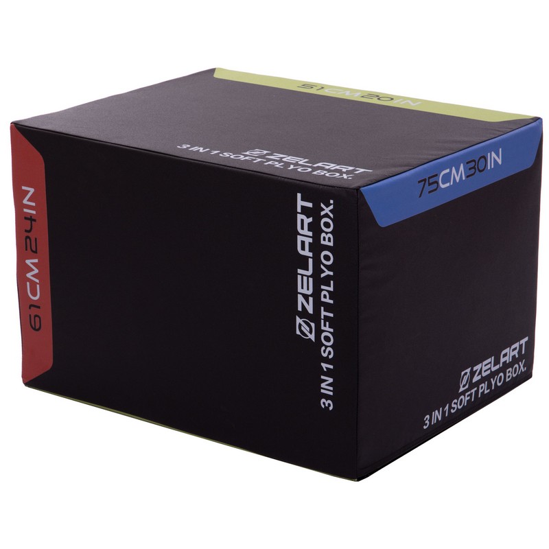 Бокс пліометричний тумба для кросфіту Пліобокс Plyo box Zelart FI-3633 1шт 75-61-51см чорний