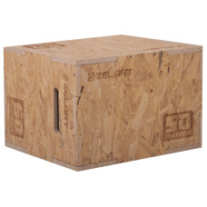 Бокс пліометричний тумба для кросфіту Пліобокс Wood Plyo box Zelart FI-3636-1 1шт 60см світло-коричневий
