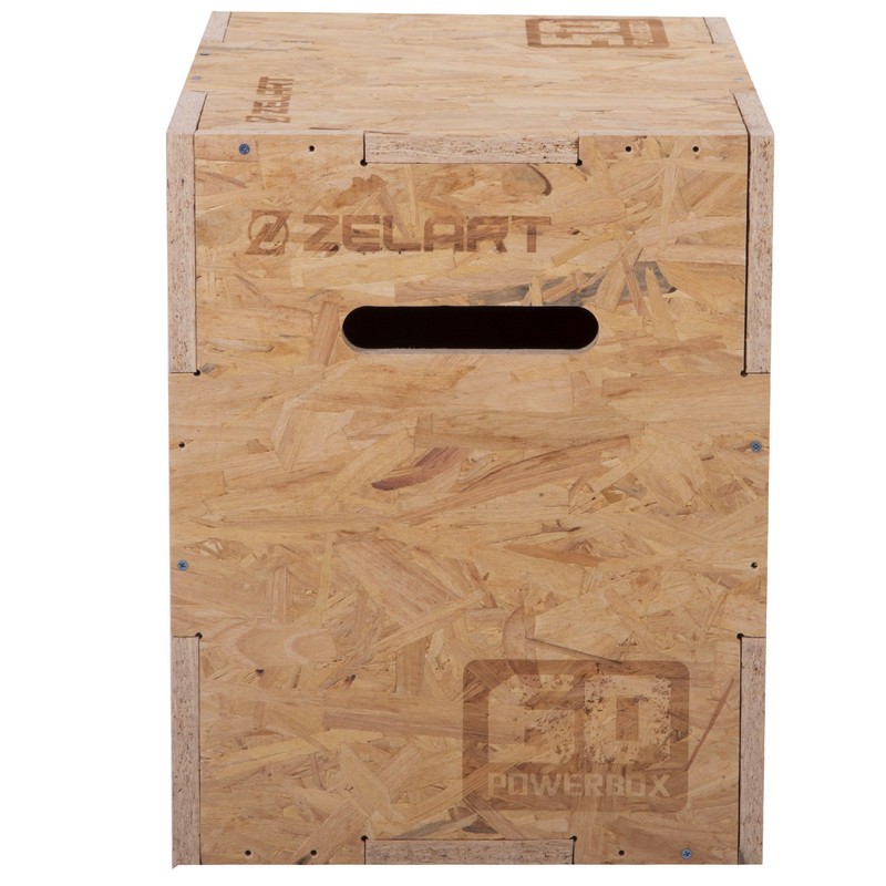 Бокс пліометричний тумба для кросфіту Пліобокс Wood Plyo box Zelart FI-3636-1 1шт 60см світло-коричневий