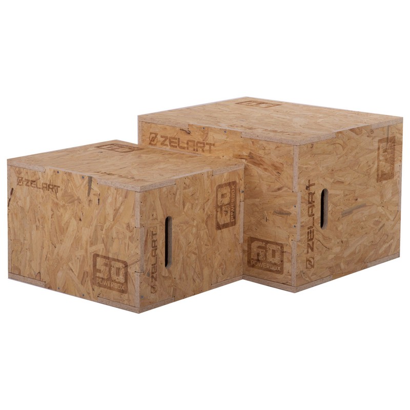 Бокс пліометричний тумба для кросфіту Пліобокс Wood Plyo box Zelart FI-3636-1 1шт 60см світло-коричневий
