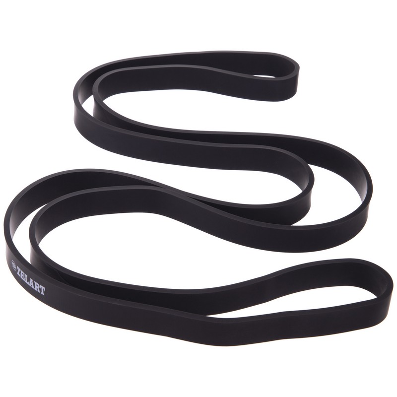 Гума петля для підтягувань та тренувань стрічка силова Zelart POWER BANDS FI-3917-BK чорний