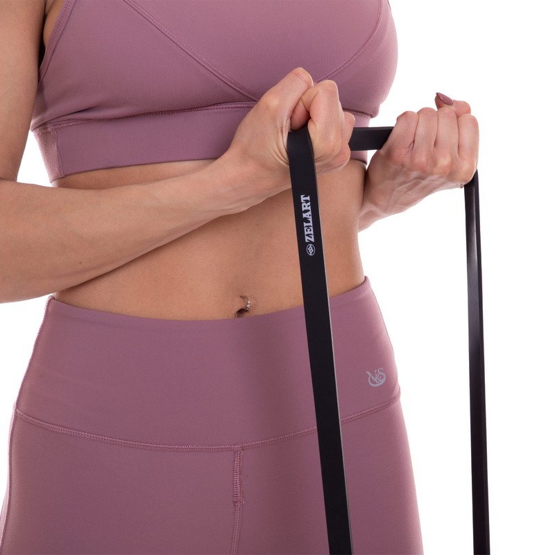 Гума петля для підтягувань та тренувань стрічка силова Zelart POWER BANDS FI-3917-BK чорний
