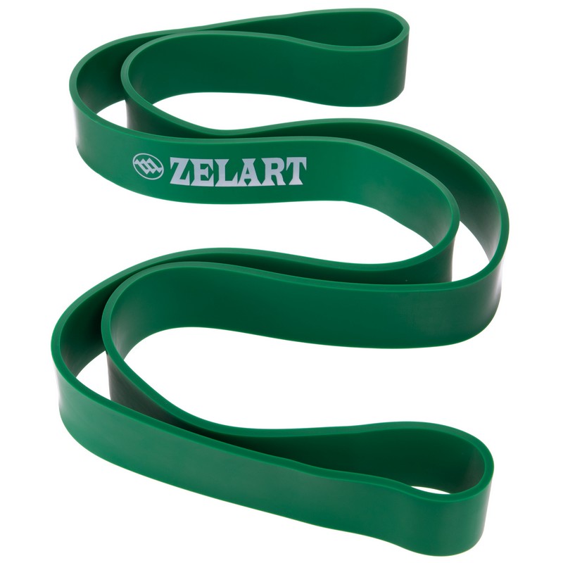 Гума петля для підтягувань та тренувань стрічка силова Zelart POWER BANDS FI-3917-G зелений