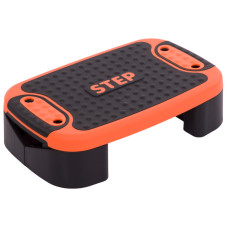 Степ-платформа балансувальна 4 в 1 MULTIFUNCTIONAL STEP Zelart FI-3996 53x36x14см чорний-помаранчевий