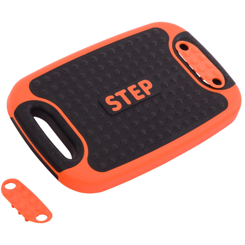 Степ-платформа балансувальна 4 в 1 MULTIFUNCTIONAL STEP Zelart FI-3996 53x36x14см чорний-помаранчевий