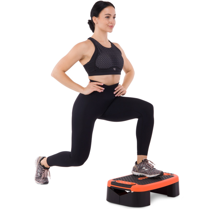 Степ-платформа балансувальна 4 в 1 MULTIFUNCTIONAL STEP Zelart FI-3996 53x36x14см чорний-помаранчевий