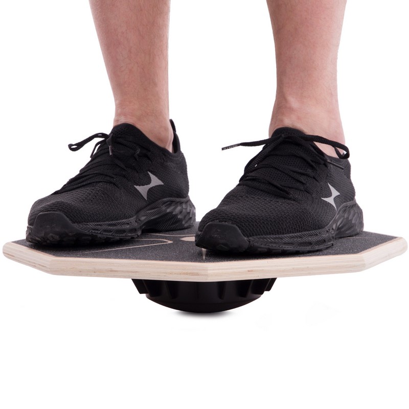 Диск балансувальний балансборд дерев'яний WOOD BALANCE BOARD Zelart FI-4013 39,5 см чорний