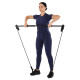 Палка гимнастическая с эспандерами Gym Stick для фитнеса SP-Sport FI-4412 1,3м чорний