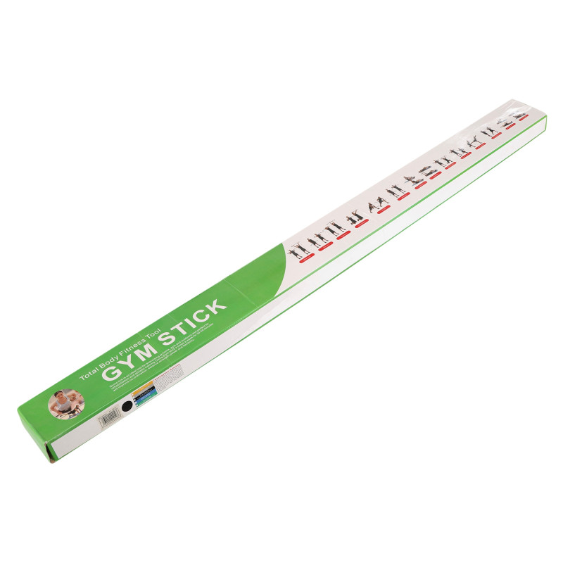 Палка гимнастическая с эспандерами Gym Stick для фитнеса SP-Sport FI-4412 1,3м чорний