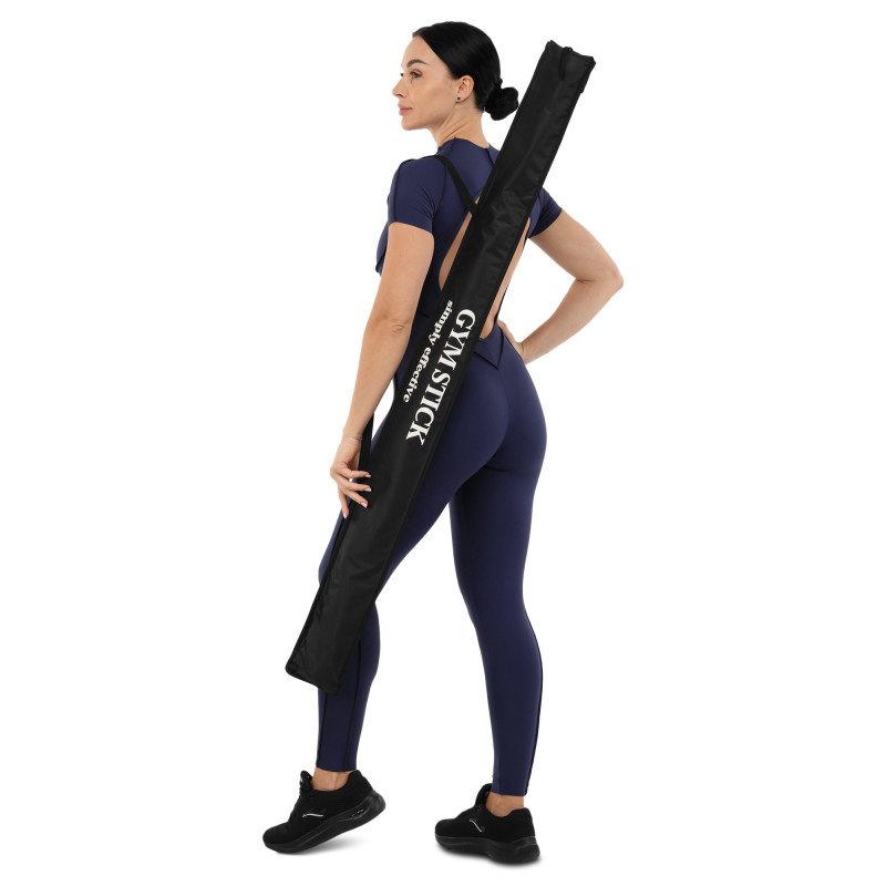 Палка гимнастическая с эспандерами Gym Stick для фитнеса SP-Sport FI-4412 1,3м чорний