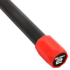 Бодібар Body Bar Zelart FI-4780-2 вага 2кг чорний-червоний