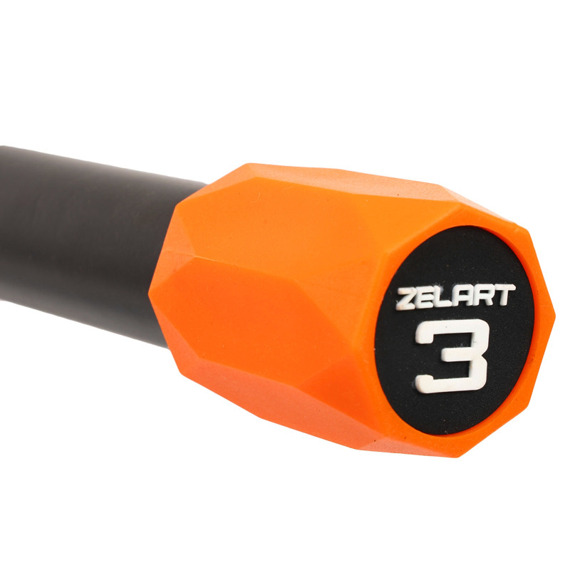 Бодібар Body Bar Zelart FI-4780-3 вага 3кг чорний-помаранчевий
